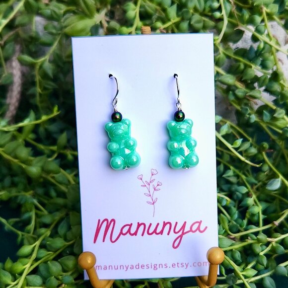 Adorable Handmade Gummy Bear Earrings - Picture 4 of 10